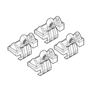 Nordrive Πόδια για Μπάρες Οροφής Kit Άκρα-Πόδια για Μπάρες Toyota Corolla 5D 2002-2007 4τμχ Toyota Corolla 4τμχ Κωδικός: N21008