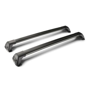 Yakima Μπάρες Οροφής Αλουμινίου 110εκ. Universal για Αυτοκίνητα με Εργοστασιακές Μπάρες (Σετ με πόδια και κλειδαριά) Μαύρες Κωδικός: Y8050236