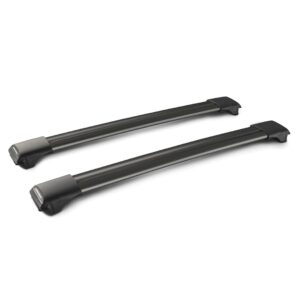 Yakima Μπάρες Οροφής Αλουμινίου 91εκ. Universal για Αυτοκίνητα με Εργοστασιακές Μπάρες (Σετ χωρίς πόδια) Μαύρες Κωδικός: Y8050241